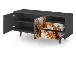 Outlet Mueble de TV - 125х56х41 cm - T7 - Versailles, Antracite Cinza antracite