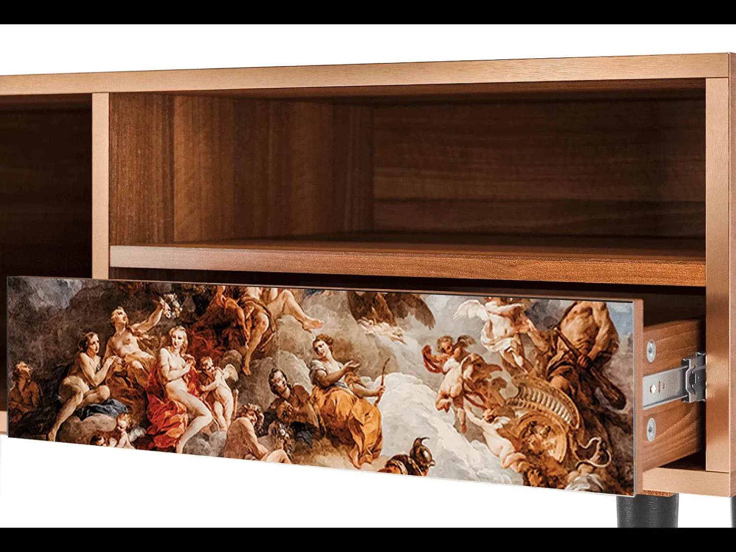 Best Mueble de TV - 115х59х48 cm - T3 - Versailles, Nogueira Castanho