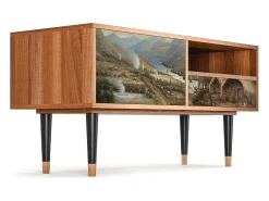 Mueble de TV - 115х59х48 cm - T3 - View Across the Plains , Nogueira^ Móvel De Tv
