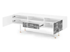Mueble de TV - 170х59х41 cm - T6 - View of the Piazza, Branco^ Móvel De Tv
