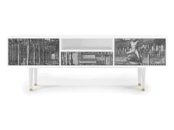 Mueble de TV - 170х59х41 cm - T6 - View of the Piazza, Branco^ Móvel De Tv