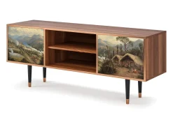 Mueble de TV - 170х69х48 cm - T2 - View Across the Plains , Nogueira Castanho