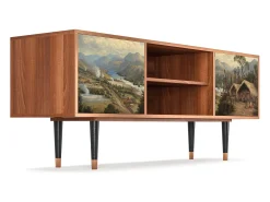 Mueble de TV - 170х69х48 cm - T2 - View Across the Plains , Nogueira Castanho