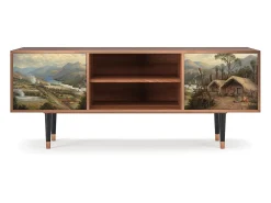 Mueble de TV - 170х69х48 cm - T2 - View Across the Plains , Nogueira Castanho