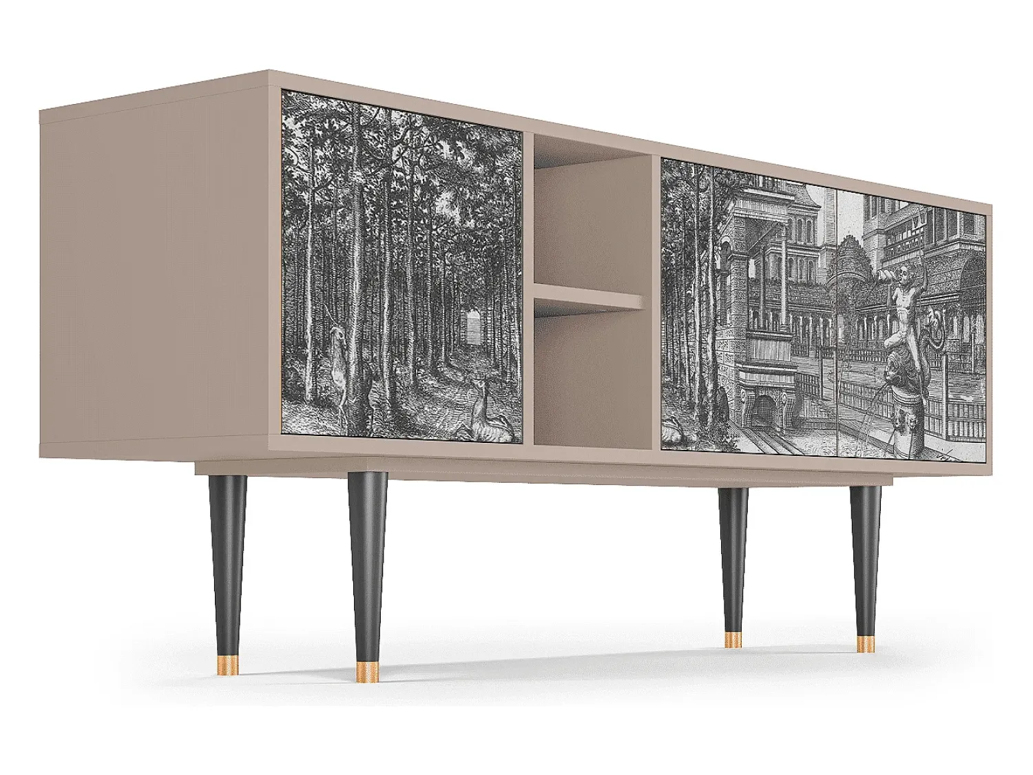 Mueble de TV - 150х69х41 cm - T5 - View of the Piazza, Latte^ Móvel De Tv