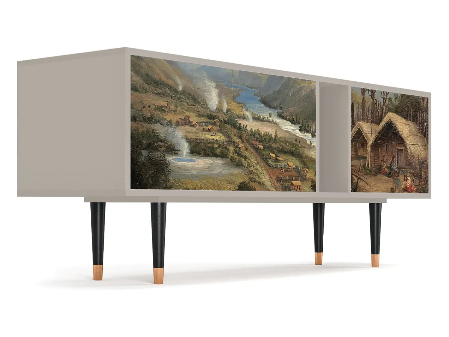 Móvel De Tv* Mueble de TV - 170х69х48 cm - T1 - View Across the Plains , Areia Bege