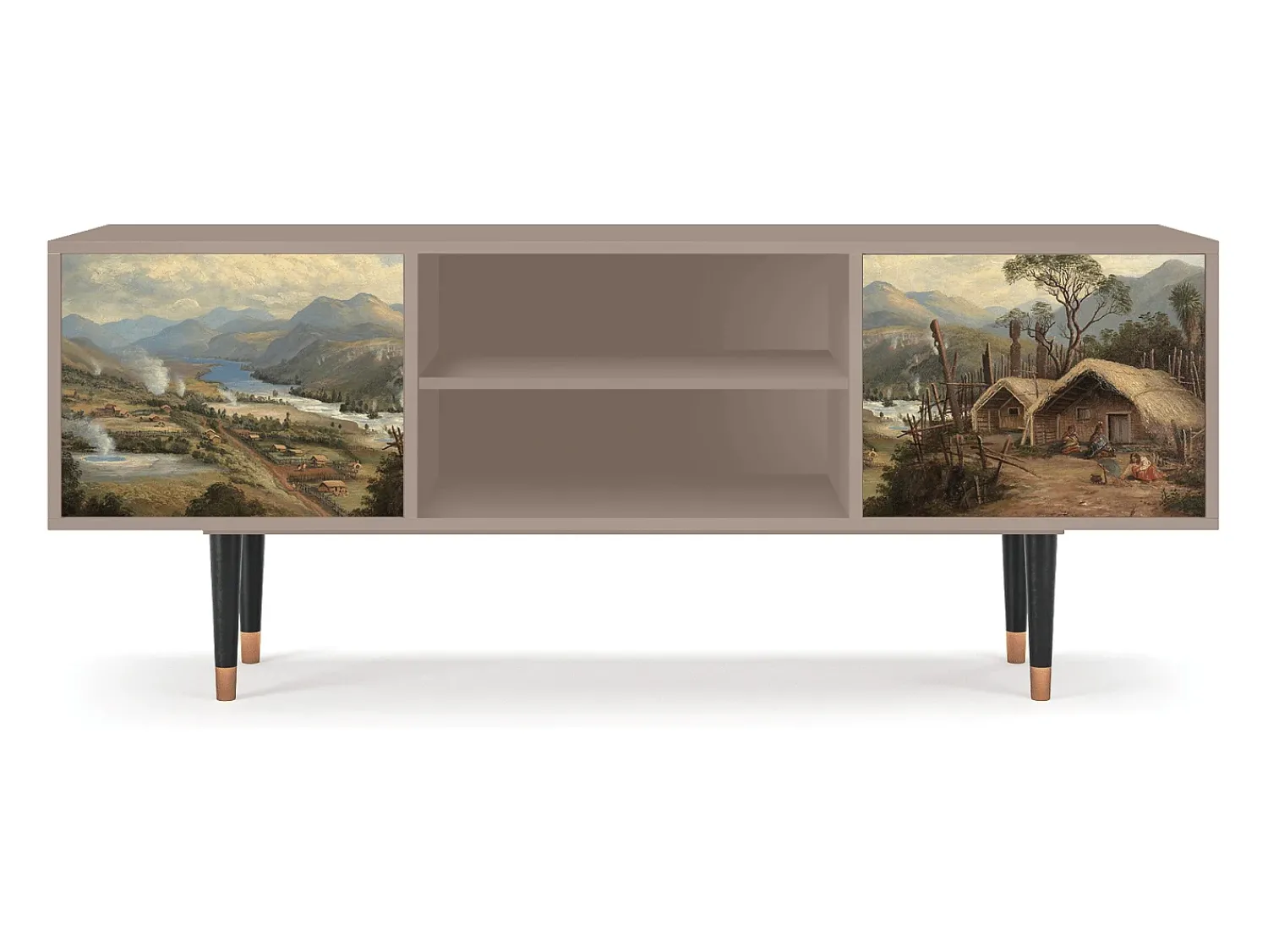 Móvel De Tv* Mueble de TV - 170х69х48 cm - T2 - View Across the Plains , Latte Bege