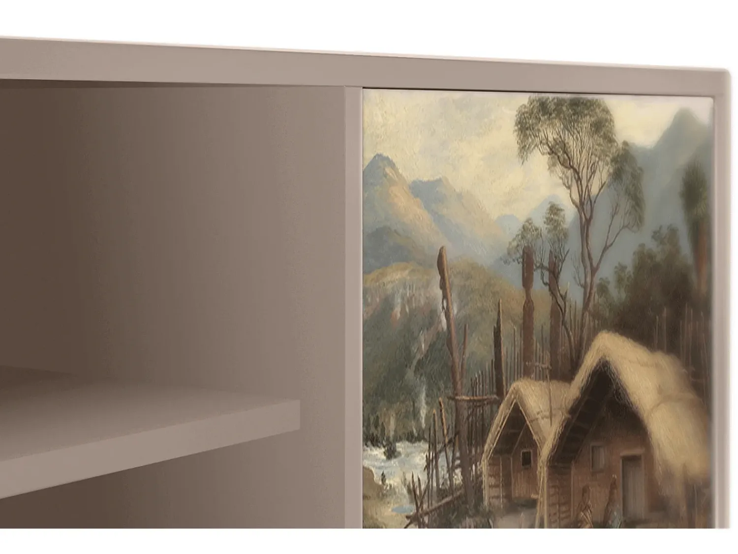 Móvel De Tv* Mueble de TV - 170х69х48 cm - T2 - View Across the Plains , Latte Bege