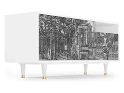 Móvel De Tv| Mueble de TV - 125х56х41 cm - T7 - View of the Piazza, Branco Bege