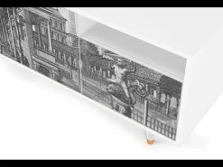 Móvel De Tv| Mueble de TV - 125х56х41 cm - T7 - View of the Piazza, Branco Bege