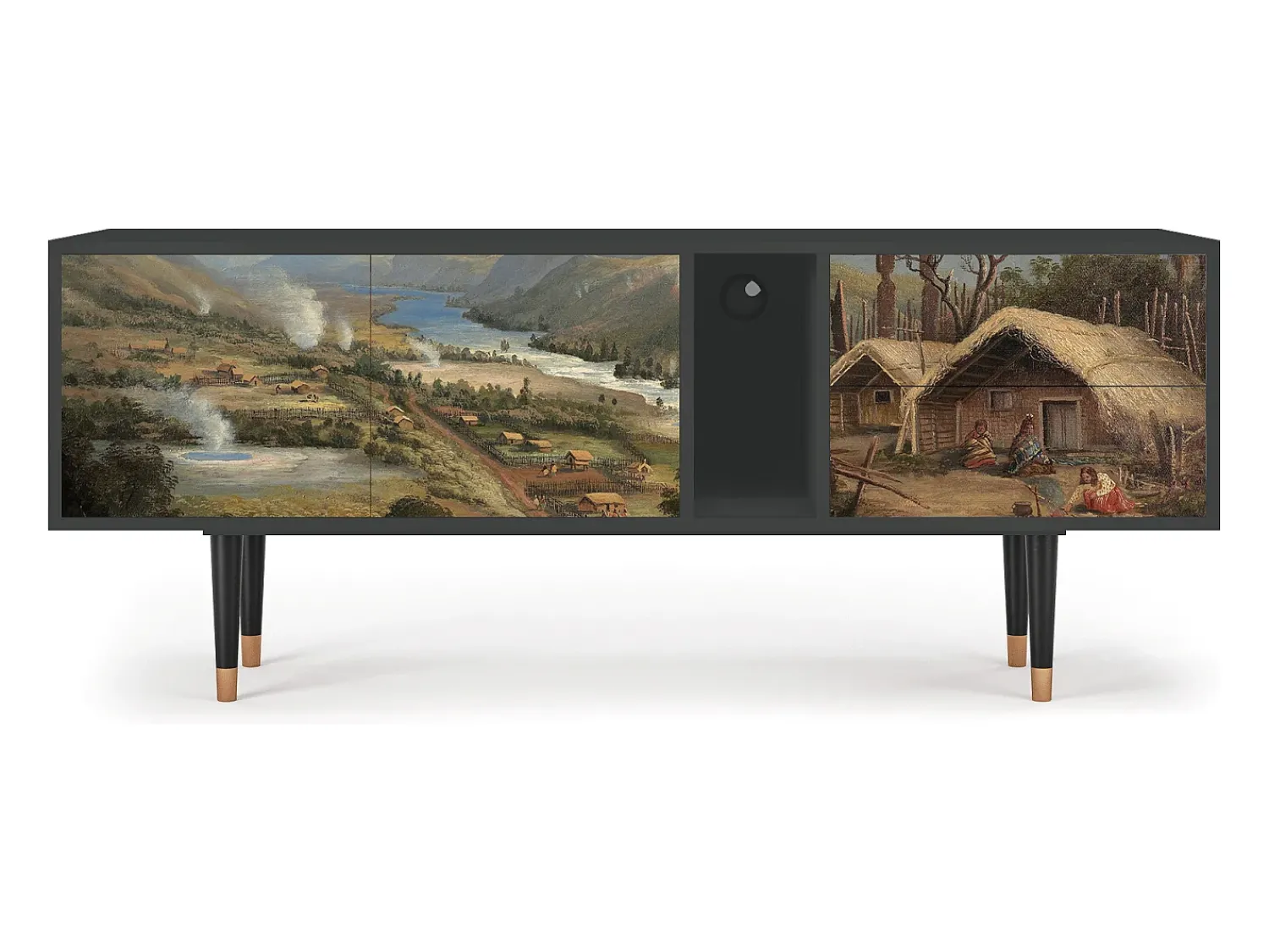 Mueble de TV - 170х69х48 cm - T1 - View Across the Plains , Antracite^ Móvel De Tv