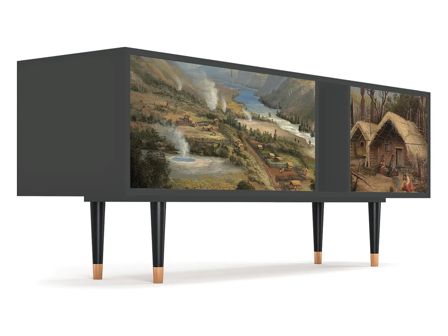 Mueble de TV - 170х69х48 cm - T1 - View Across the Plains , Antracite^ Móvel De Tv