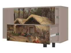 Móvel De Tv* Mueble de TV - 170х69х48 cm - T1 - View Across the Plains , Latte Bege
