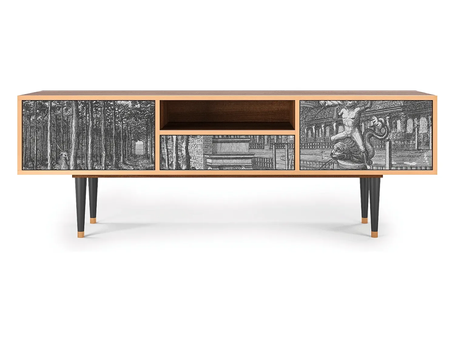 Mueble de TV - 170х59х41 cm - T6 - View of the Piazza, Nogueira^ Móvel De Tv