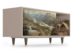 Clearance Mueble de TV - 125х56х41 cm - T7 - View Across the Plains , Latte Bege