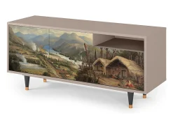 Clearance Mueble de TV - 125х56х41 cm - T7 - View Across the Plains , Latte Bege