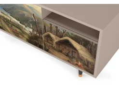 Clearance Mueble de TV - 125х56х41 cm - T7 - View Across the Plains , Latte Bege