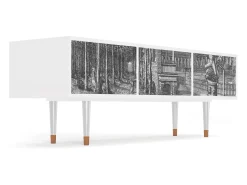 Móvel De Tv| Mueble de TV - 170х59х48 cm - T4 - View of the Piazza, Branco Bege