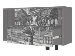 Móvel De Tv* Mueble de TV - 170х69х48 cm - T1 - View of the Piazza, Cinza Cinzento