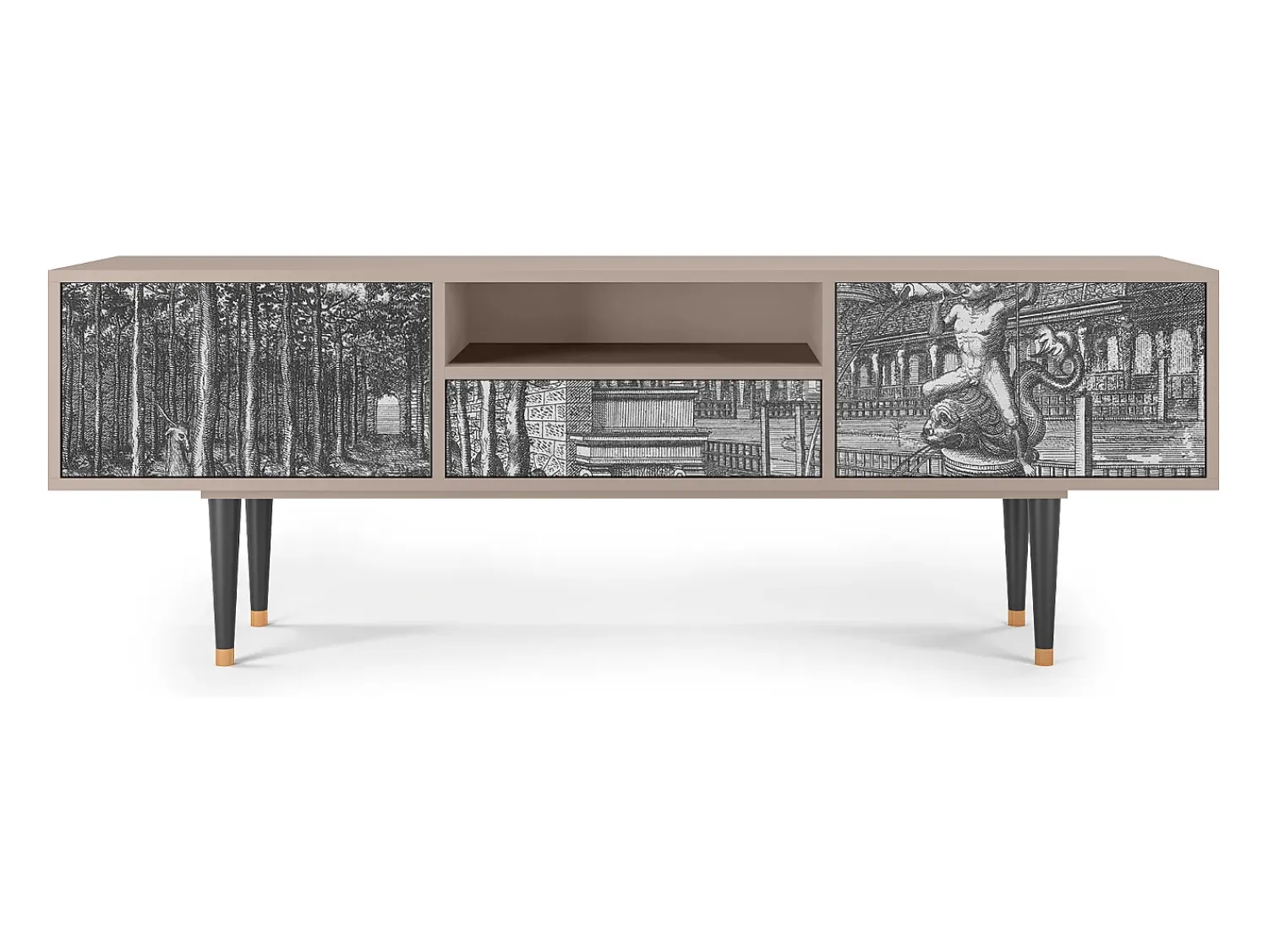 Sale Mueble de TV - 170х59х41 cm - T6 - View of the Piazza, Latte Bege