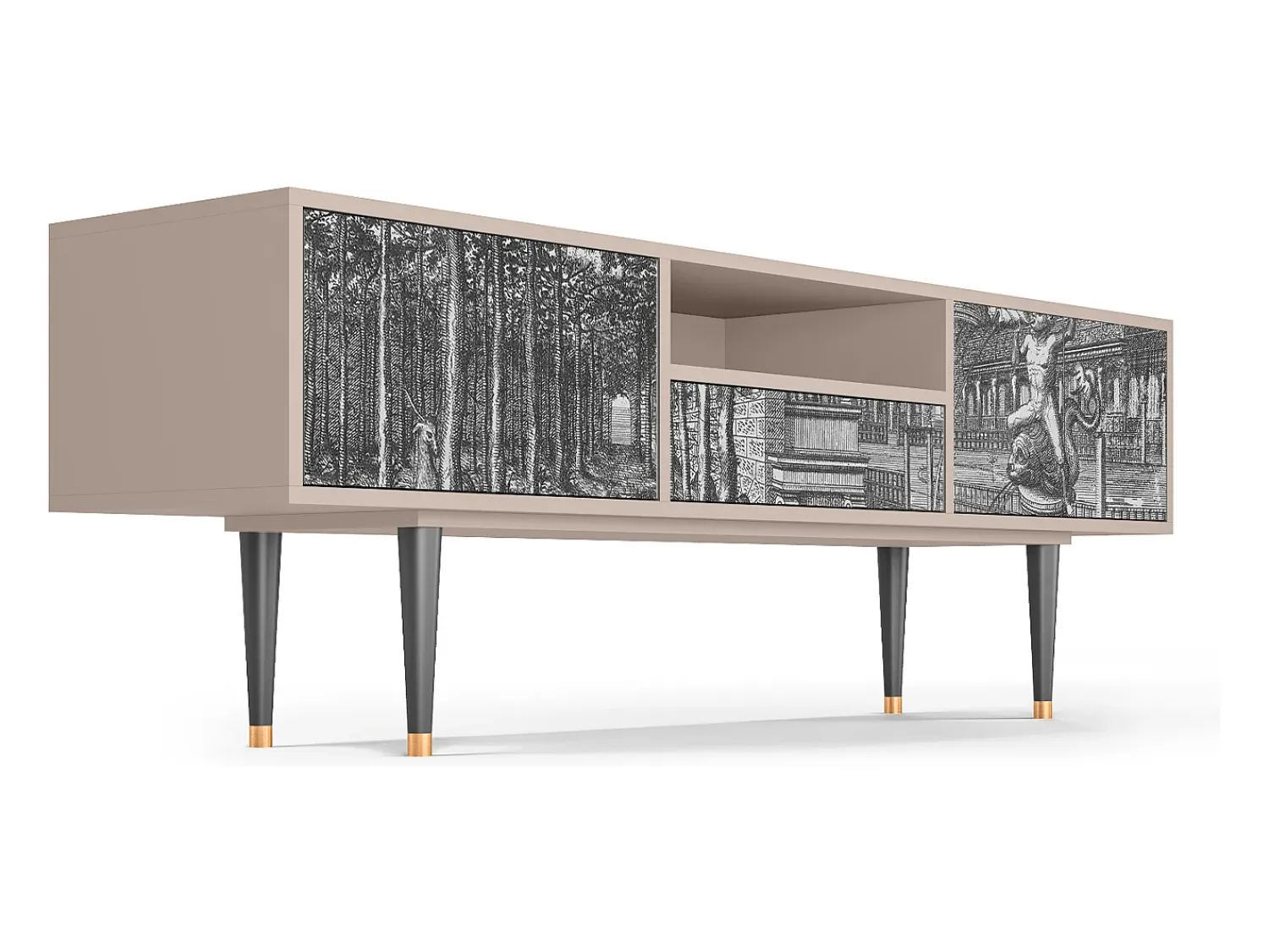 Sale Mueble de TV - 170х59х41 cm - T6 - View of the Piazza, Latte Bege