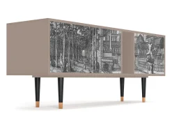 Hot Mueble de TV - 170х69х48 cm - T1 - View of the Piazza, Latte Bege