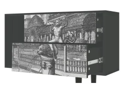 Móvel De Tv* Mueble de TV - 170х69х48 cm - T1 - View of the Piazza, Antracite Cinza antracite