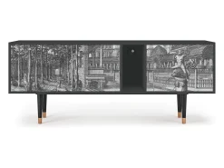 Móvel De Tv* Mueble de TV - 170х69х48 cm - T1 - View of the Piazza, Antracite Cinza antracite