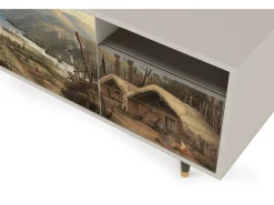 Mueble de TV - 125х56х41 cm - T7 - View Across the Plains , Areia^ Móvel De Tv