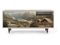 Mueble de TV - 125х56х41 cm - T7 - View Across the Plains , Areia^ Móvel De Tv