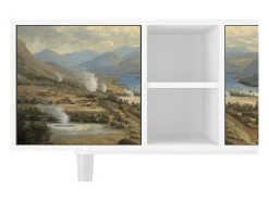 Móvel De Tv* Mueble de TV - 150х69х41 cm - T5 - View Across the Plains , Branco Bege