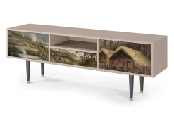 Móvel De Tv* Mueble de TV - 170х59х41 cm - T6 - View Across the Plains , Areia Bege