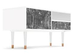 Móvel De Tv| Mueble de TV - 115х59х48 cm - T3 - View of the Piazza, Branco Bege
