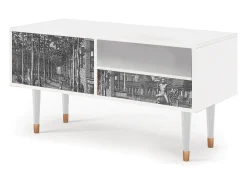 Móvel De Tv| Mueble de TV - 115х59х48 cm - T3 - View of the Piazza, Branco Bege
