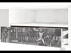 Móvel De Tv| Mueble de TV - 115х59х48 cm - T3 - View of the Piazza, Branco Bege