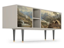 Móvel De Tv| Mueble de TV - 150х69х41 cm - T5 - View Across the Plains , Areia Bege