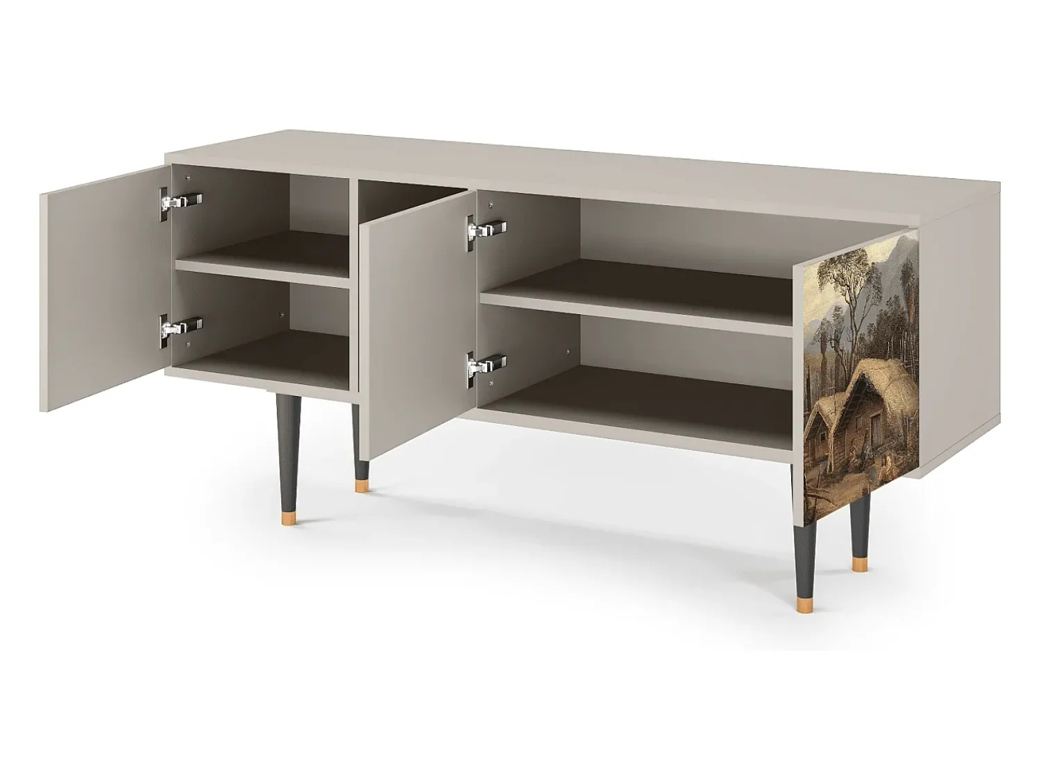 Móvel De Tv| Mueble de TV - 150х69х41 cm - T5 - View Across the Plains , Areia Bege