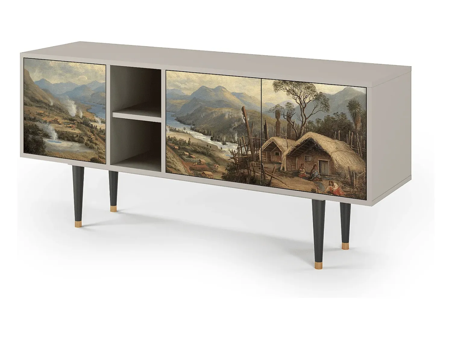 Móvel De Tv| Mueble de TV - 150х69х41 cm - T5 - View Across the Plains , Areia Bege