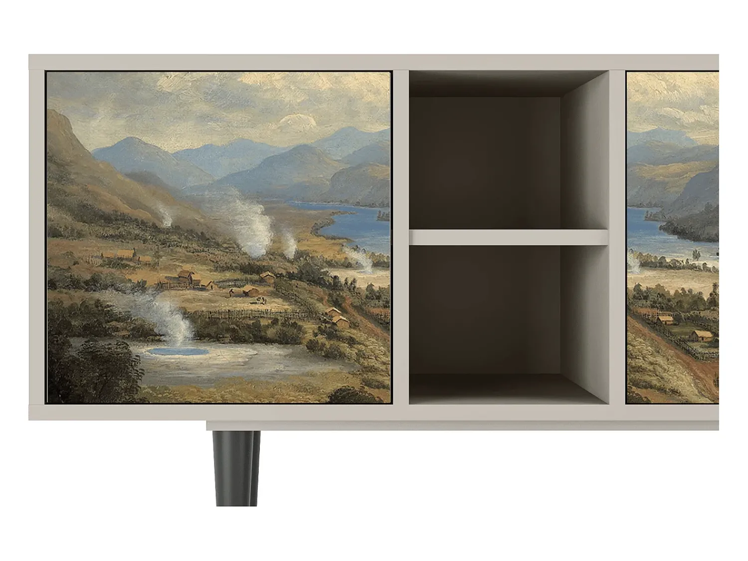 Móvel De Tv| Mueble de TV - 150х69х41 cm - T5 - View Across the Plains , Areia Bege