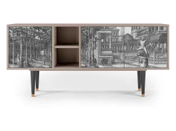 Móvel De Tv* Mueble de TV - 150х69х41 cm - T5 - View of the Piazza, Areia Bege