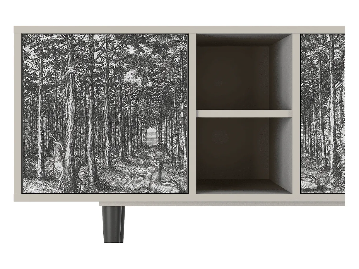Móvel De Tv* Mueble de TV - 150х69х41 cm - T5 - View of the Piazza, Areia Bege