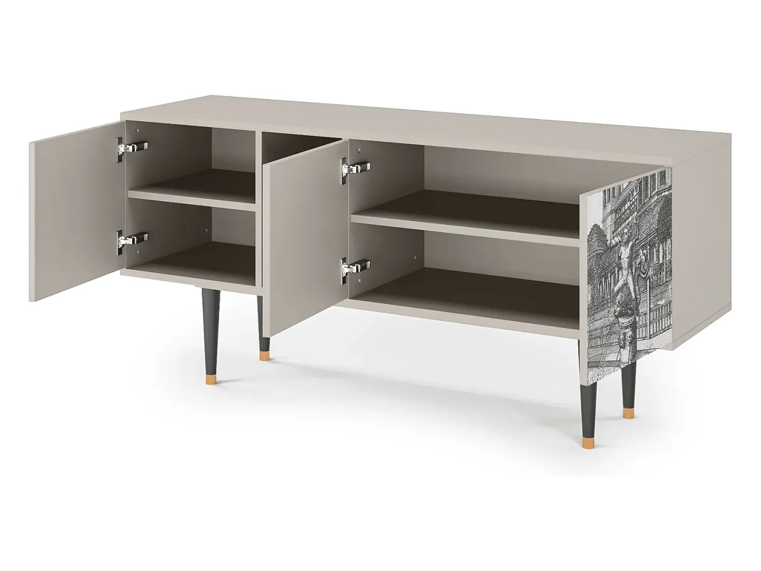Móvel De Tv* Mueble de TV - 150х69х41 cm - T5 - View of the Piazza, Areia Bege