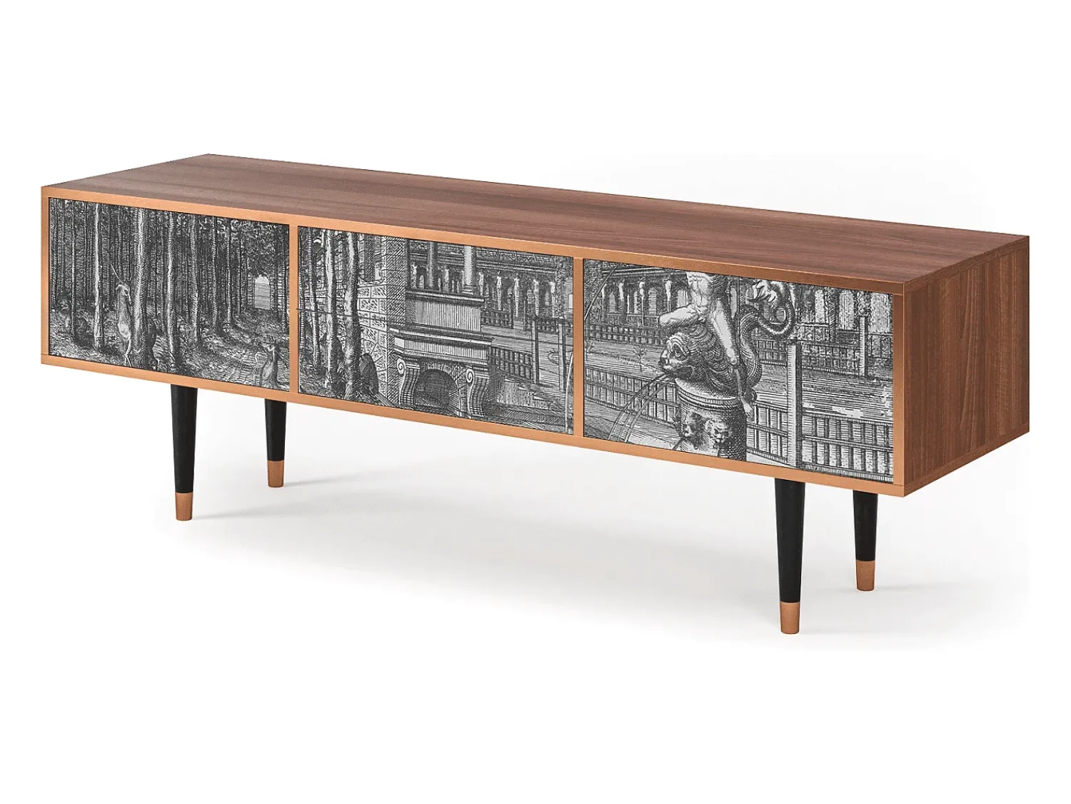 Mueble de TV - 170х59х48 cm - T4 - View of the Piazza, Nogueira Castanho