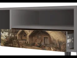 Clearance Mueble de TV - 115х59х48 cm - T3 - View Across the Plains , Cinza Cinzento