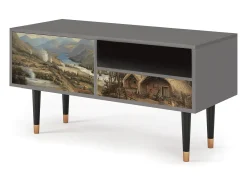 Clearance Mueble de TV - 115х59х48 cm - T3 - View Across the Plains , Cinza Cinzento