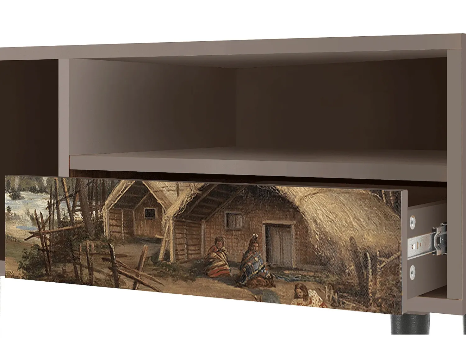 Clearance Mueble de TV - 115х59х48 cm - T3 - View Across the Plains , Latte Bege