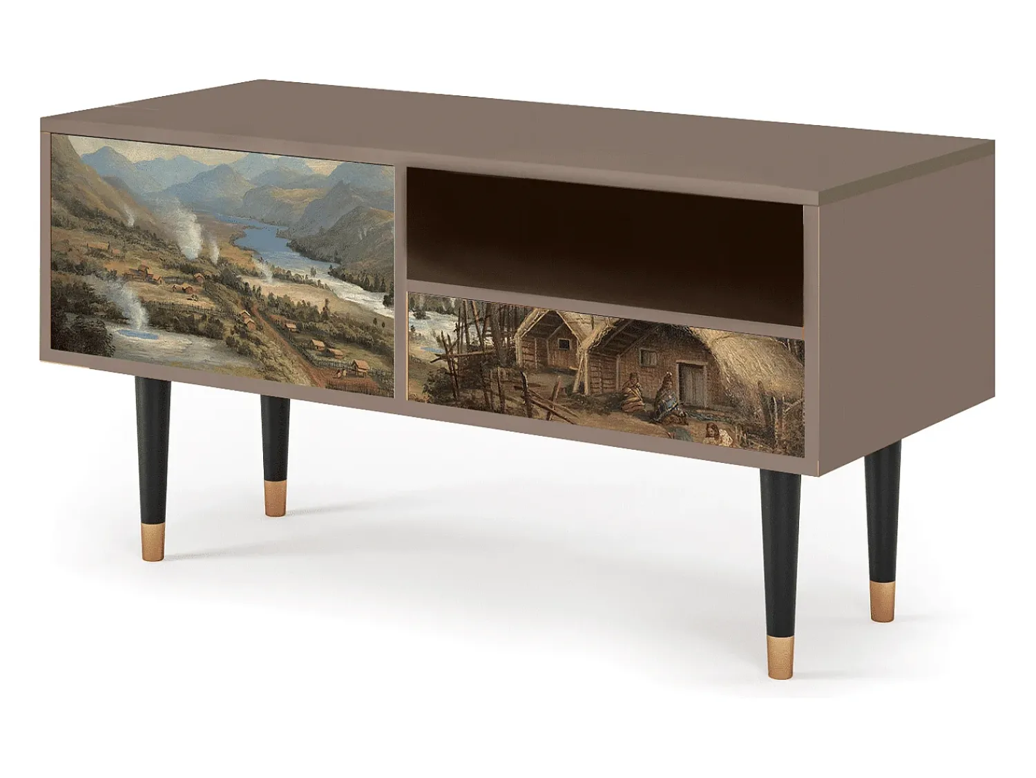 Clearance Mueble de TV - 115х59х48 cm - T3 - View Across the Plains , Latte Bege