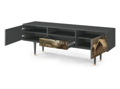 Móvel De Tv* Mueble de TV - 170х59х41 cm - T6 - View Across the Plains , Antracite Cinza antracite