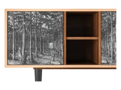 Móvel De Tv* Mueble de TV - 150х69х41 cm - T5 - View of the Piazza, Nogueira Castanho
