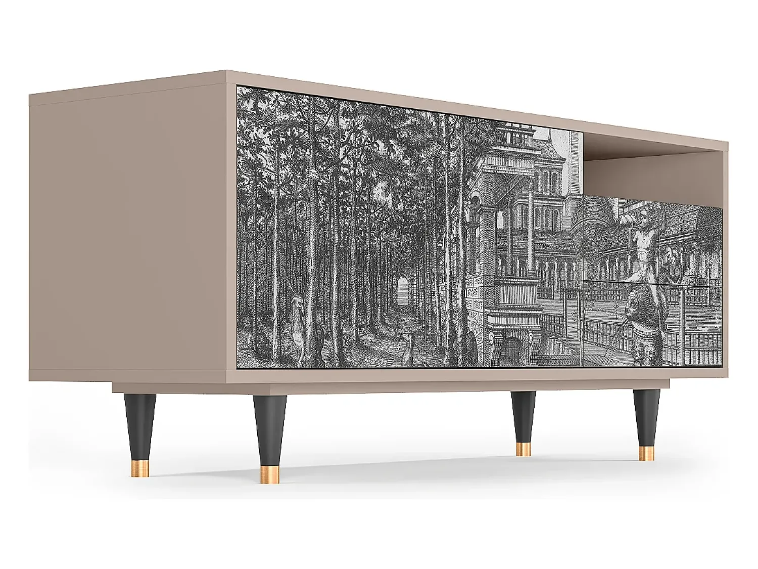 Mueble de TV - 125х56х41 cm - T7 - View of the Piazza, Latte^ Móvel De Tv